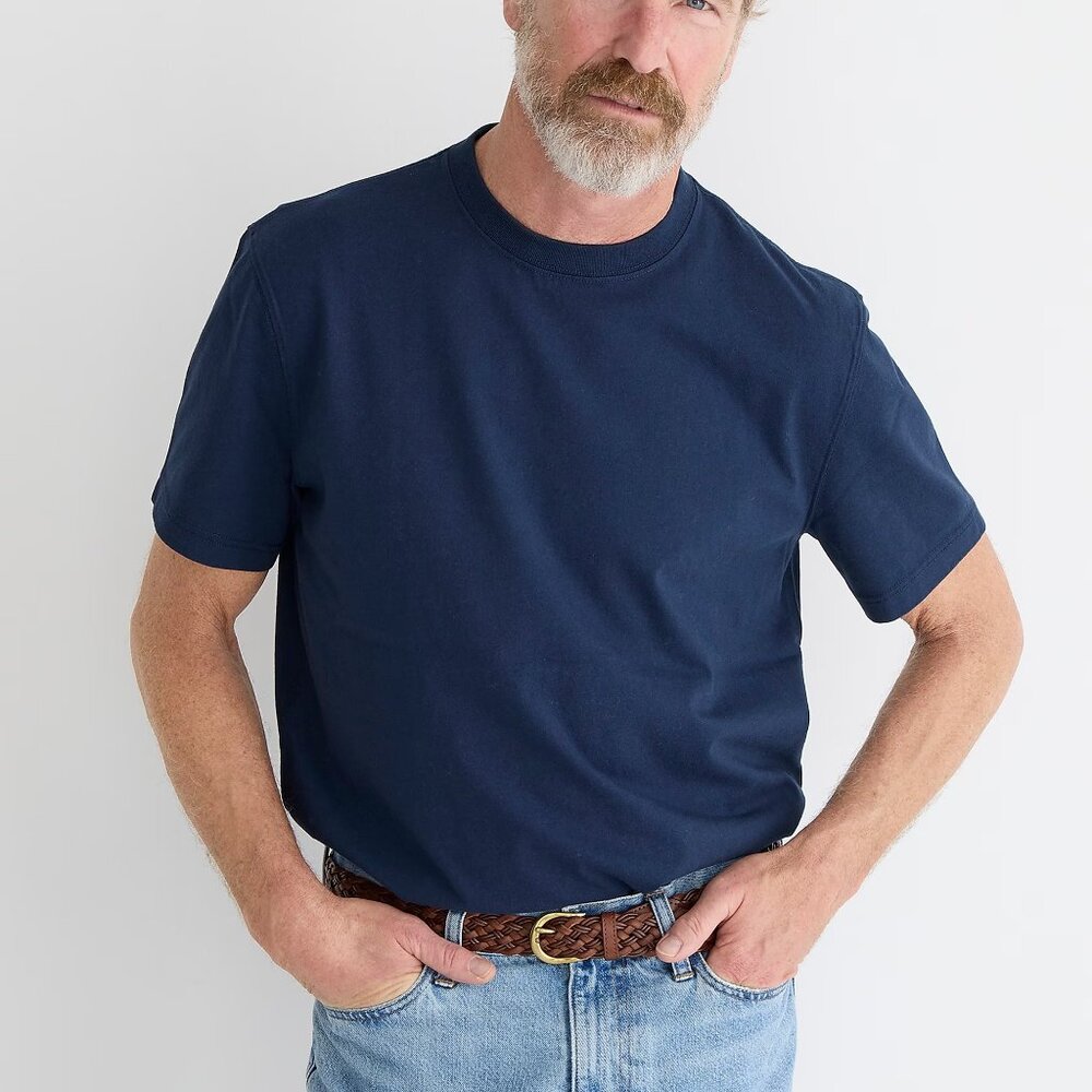 J CREW Relaxed premium-weight cotton no-pocket T-shirt NWT
